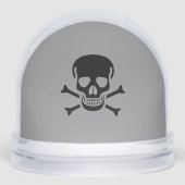 Black Skull gray snow globe (正面)