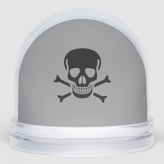 Black Skull gray snow globe (正面)