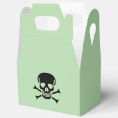 Black Skull green gable favor boxes medium フェイバーボックス (見開き)