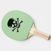 Black Skull green ping pong paddle 卓球ラケット (横)