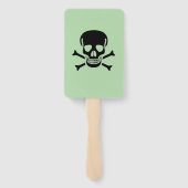 Black Skull green rectangle hand fans ハンドファン (裏面)