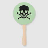 Black Skull green round hand fans ハンドファン (裏面)