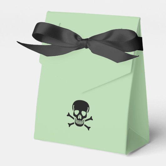Black Skull green tent favor boxes small フェイバーボックス (正面サイド)