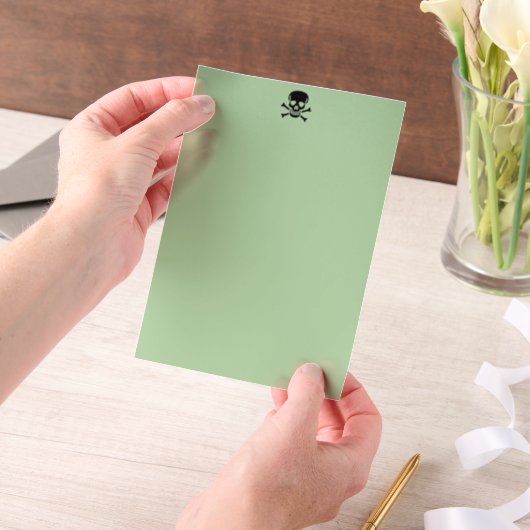 Black Skull green vellum papers ベラム紙招待状 (ポータブル)