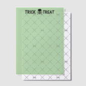 Black Skull Trick or Treat green vellum papers ベラム紙招待状 (オフセット (招待状))
