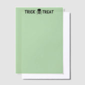Black Skull Trick or Treat green vellum papers ベラム紙招待状 (オフセット)