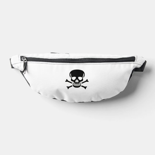 Black Skull white fanny pack ファニーパック (レイダウン)