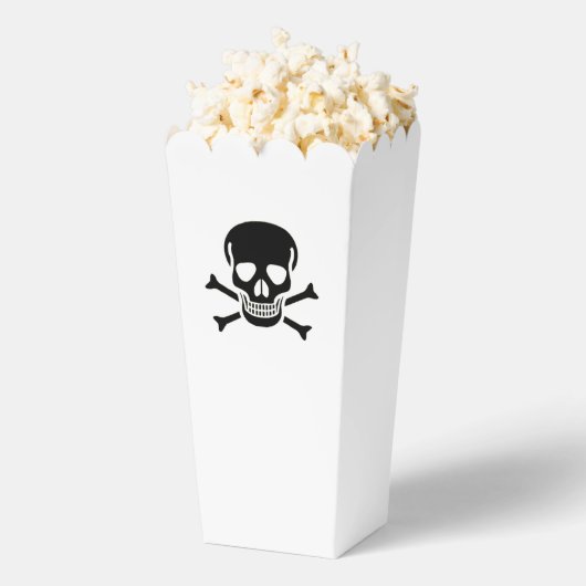 Black Skull white popcorn boxes フェイバーボックス (はじけた状態)