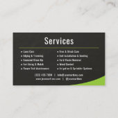 Black Slate Stone Landscaping Lawn Care 名刺 (裏面)