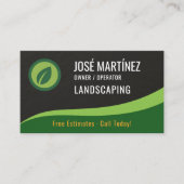 Black Slate Stone Landscaping Lawn Care 名刺 (正面)