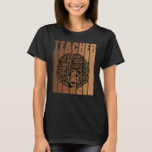Black Smart Teacher African American Black History Tシャツ (正面)