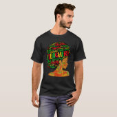 Black Smart Teacher Woman Pride Black History Mont Tシャツ (正面フル)