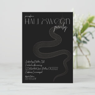 Black Snake Witchy Halloween Party 招待状