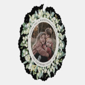 Black Snowberry+Eucalyptus Christmas Wreath Photo  オーナメントカード (右)