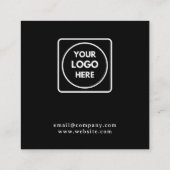Black Social Media Follower Card | Custom Business スクエア名刺 (裏面)