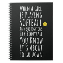 Black Softball Gifts For Girls Team Players Sports