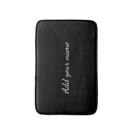 Black solid add name text message here throw pillo バスマット (正面縦)