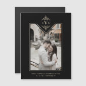 Black Sophisticate Flourish Chic Golden Initials (正面/裏面)