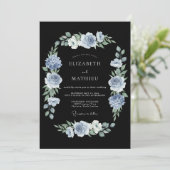 Black Sophisticated Midnight Wedding 招待状 (スタンド正面)