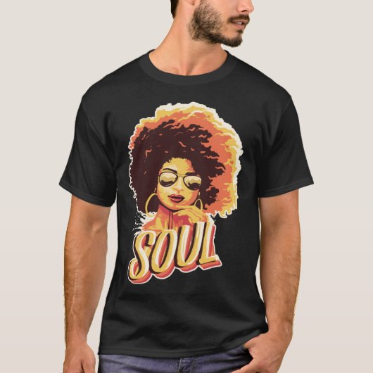 Black Soul Queen Jazz Singing Musician Soul Artist Tシャツ (正面)