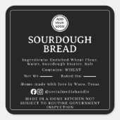 Black Sourdough Ingredient Cottage Law Sticker スクエアシール (正面)