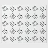 Black spectacles personalized Happy Birthday ラッピングペーパー (フラット)