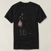Black Sphynx Cat Goth and Death Metal  Tシャツ (デザイン正面)
