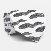 Black spotted moray eel cartoon illustration  ネクタイ (ロール)