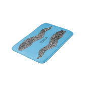 Black spotted moray eel cartoon illustration バスマット (アングル)