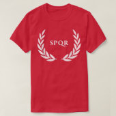 Black SPQR Rome Caesar Tシャツ (デザイン正面)