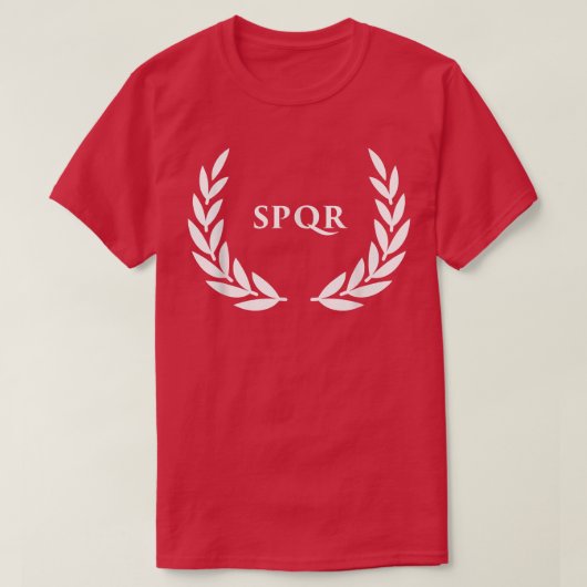 Black SPQR Rome Caesar Tシャツ (デザイン正面)