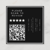 Black Square Braiding Salon 3-Photo Collage QR  スクエア名刺 (裏面)