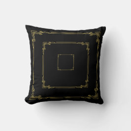 Black Square Cushion | Luxury Boho Home Decor | Cu クッション
