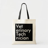 Black Square Veterinary Technician トートバッグ (正面)