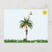 Black Squirrel Christmas Flat Holiday Card シーズンポストカード (裏面)