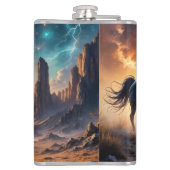 Black Stallion in Desert フラスク (裏面)