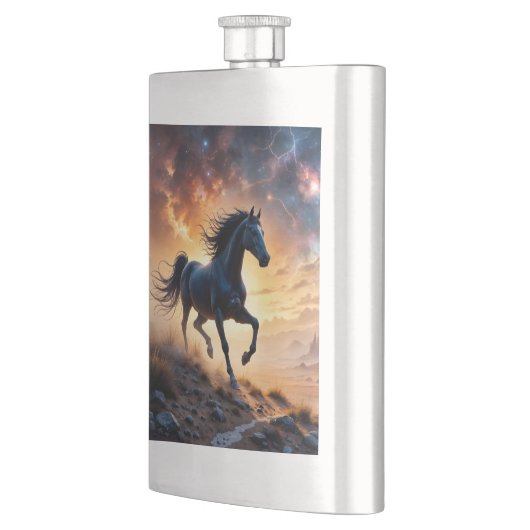 Black Stallion in Desert  フラスク (左)