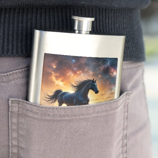 Black Stallion in Desert フラスク (インサイチュ)