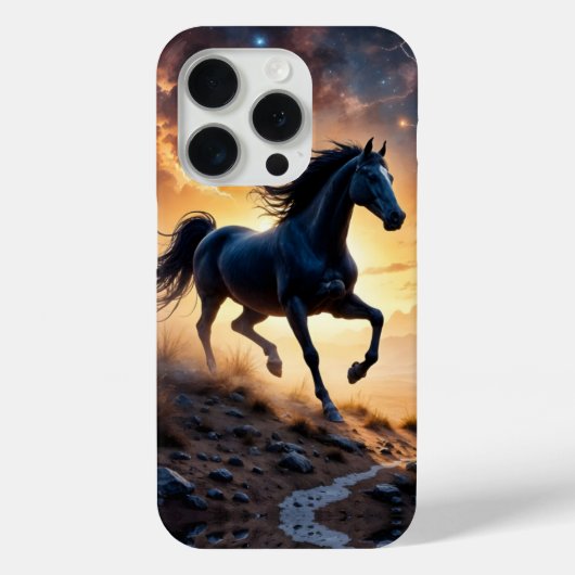 Black Stallion in Desert Case-Mate iPhoneケース (裏面)