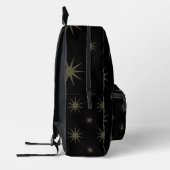 Black Stars Pattern Pastel Constellation for Kids プリントバックパック (左)