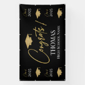 Black Step and repeat Graduation Backdrop banner  横断幕 (縦)