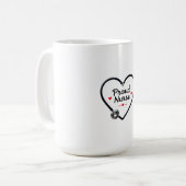 Black Stethoscope Forming Heart Shape with “Proud コーヒーマグカップ (正面左)