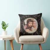 Black Stone & Marble Texture & Custom Photo クッション (椅子)