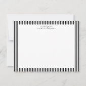 Black Stripe Border Note Card 招待状 (正面)
