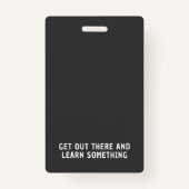 Black Stripe Homeschool Student ID Badge バッジ (裏面)