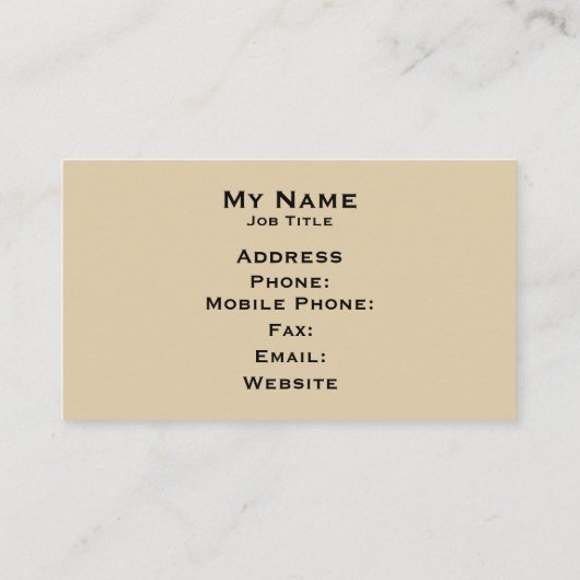 Black Stripe on an elegant Parchment Design 名刺 (裏面)