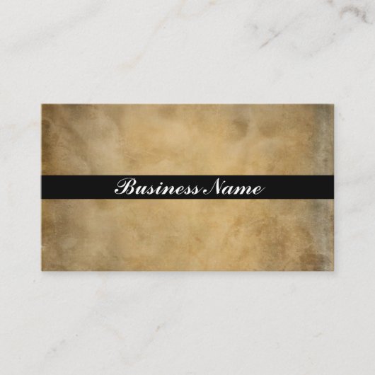 Black Stripe on an elegant Parchment Design 名刺 (正面)