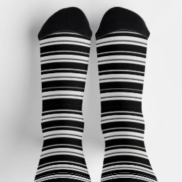 Black Stripe Socks – Bold Monochrome Style ソックス