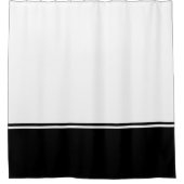 Black Striped Bathroom Shower Curtain シャワーカーテン (正面)