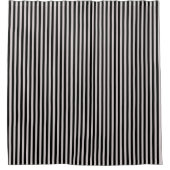 Black Striped Bathroom Shower Curtain シャワーカーテン (正面)